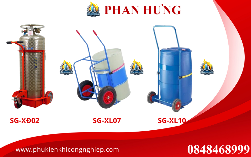 Tổng Hợp 20 Loại Xe Đẩy Bình Khí Oxy, Nitơ, Argon, CO2, Gió Đá (5)