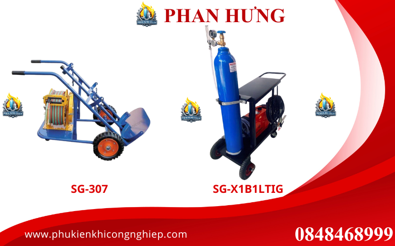 Tổng Hợp 20 Loại Xe Đẩy Bình Khí Oxy, Nitơ, Argon, CO2, Gió Đá (6)