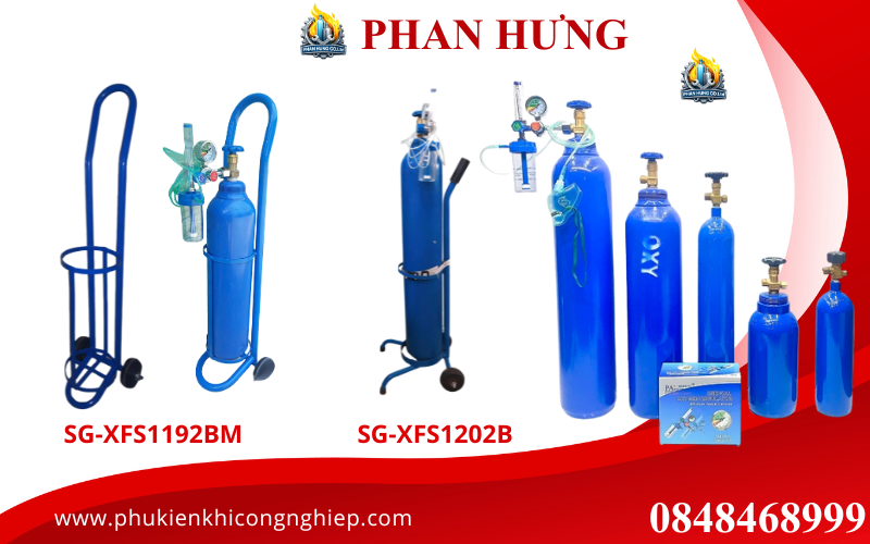 Tổng Hợp 20 Loại Xe Đẩy Bình Khí Oxy, Nitơ, Argon, CO2, Gió Đá (9)