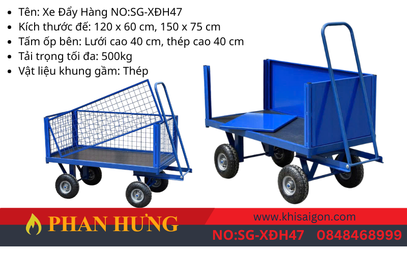 Xe Rơ Moóc Mâm Xoay Có Thành Bên Tháo Rời (1)