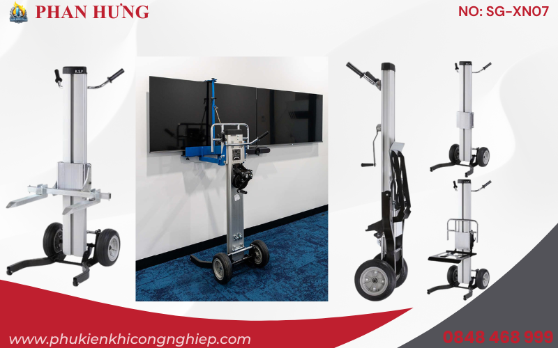Xe Nâng Hàng Gọn Nhẹ Tời Tay Cao 1-2-3 Mét (2)